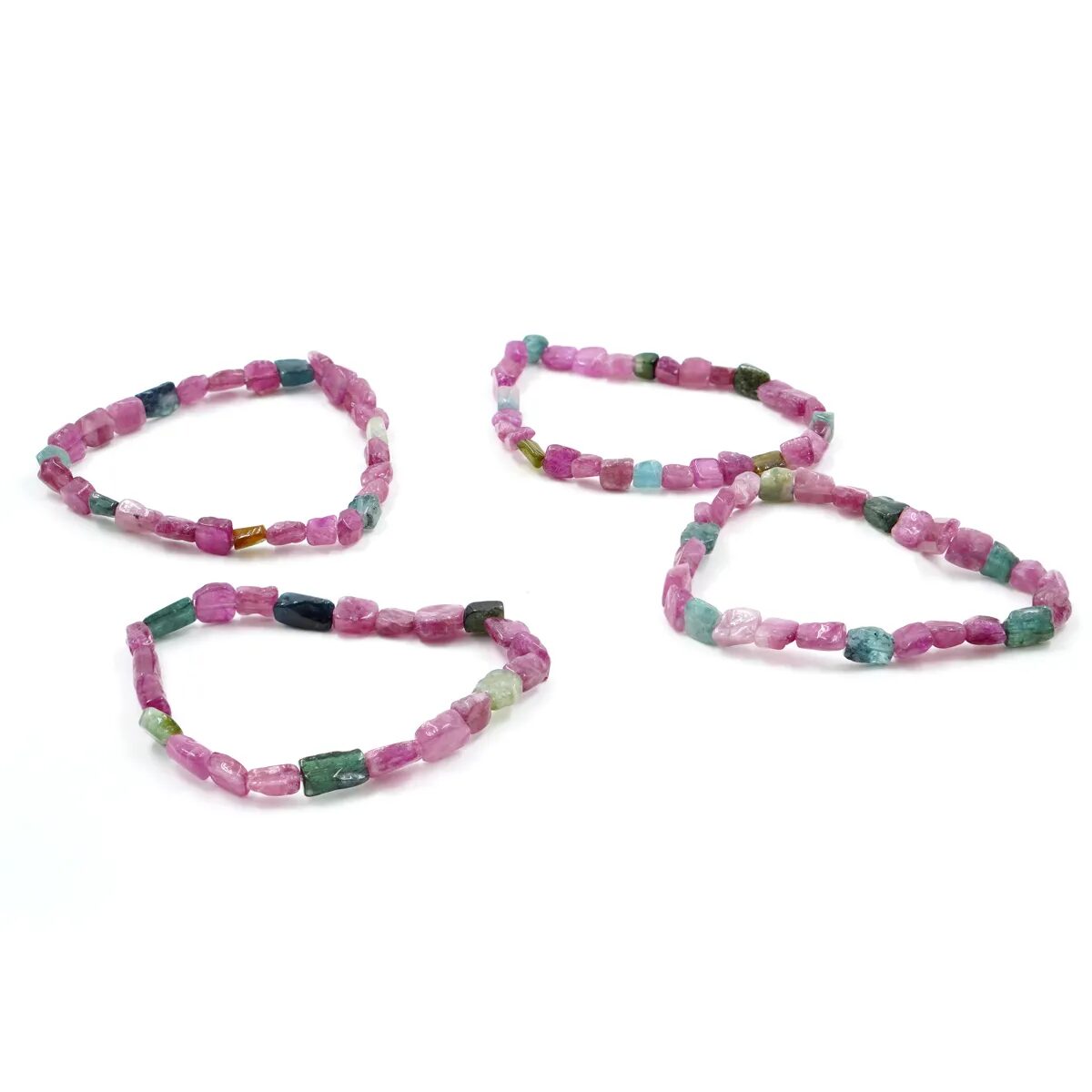 bracciale elastico multicolor in tormalina bracciale elastico multicolor in tormalina