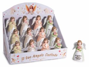 angioletto in resina con messaggio inciso