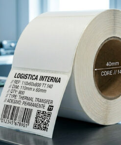 Rotolo etichette 110x60x800 TT f40