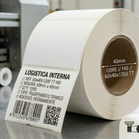 Rotolo etichette 60x40x1200 TT f40