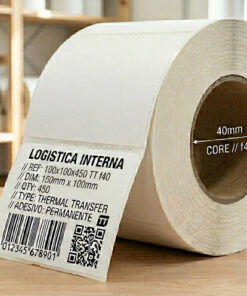 Rotolo etichette 100x100x450 TT f40