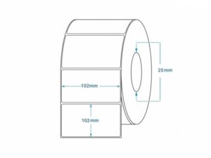 Zebra Z-Select 2000T rotolo etichette 102×102 f25