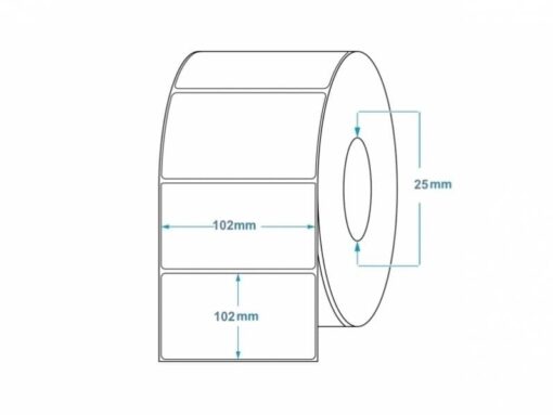 Zebra Z-Select 2000T rotolo etichette 102×102 f25
