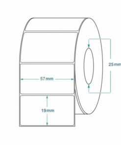 Zebra Z-Select 2000T rotolo etichette 57×19 f25