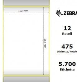 Zebra Z-Perform 1000T rotolo etichette 102×152 f25
