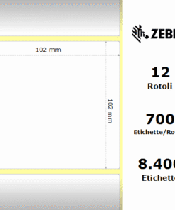 Zebra Z-Select 2000T rotolo etichette 102×102 f25
