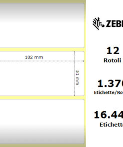 Zebra Z-Select 2000T rotolo etichette 102×51 f25