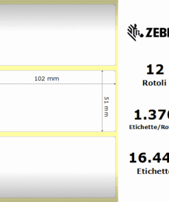 Zebra Z-Select 2000T rotolo etichette 102×51 f25