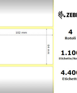 Zebra Z-Select 2000T rotolo etichette 102×64 f25