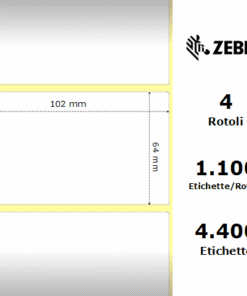 Zebra Z-Select 2000T rotolo etichette 102×64 f25