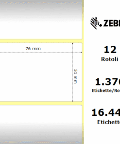 Alternative view of Zebra Z-Select 2000T rotolo etichette 76x51 f25