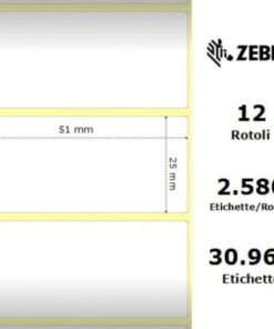 Zebra Z-Perform 1000T rotolo etichette 51×25 f25