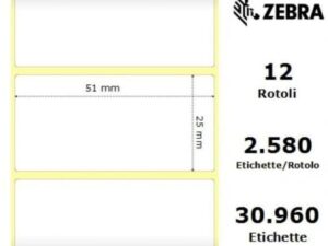 Zebra Z-Perform 1000T rotolo etichette 51×25 f25