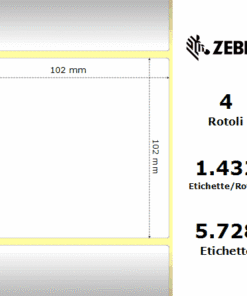 Zebra Z-Perform 1000T rotolo etichette 102×102  f76
