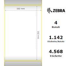 Zebra Z-Perform 2000T rotolo etichette 102×152 con perforazione f76 Zebra Z-Perform 2000T rotolo etichette 102×152 con perforazione f76