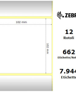 Zebra Z-Perform 1000T rotolo etichette 102×102 f25