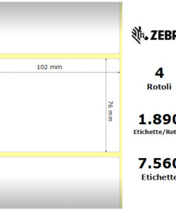 Zebra Z-Perform 1000T rotolo etichette 102×76 f76