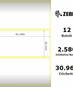 Zebra Z-Select 2000D rotolo etichette 51×25 f25