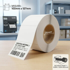 Zebra Z-Select 2000T rotolo etichette 102x127 f25