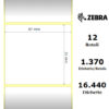 Zebra Z-Select 2000T rotolo etichette 57×51 f25