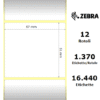 Zebra Z-Select 2000T rotolo etichette 57×51 f25