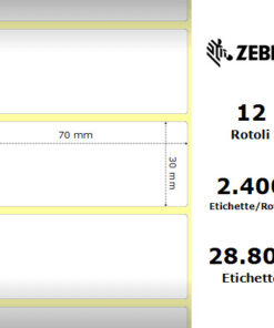 Zebra Z-Select 2000T rotolo etichette 70×30 f25