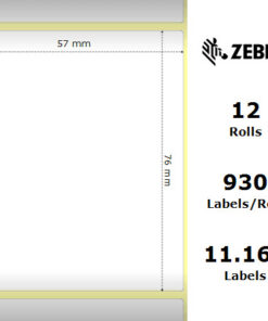 Zebra rotolo etichette adesive Z-Select 2000D 57×76 f25