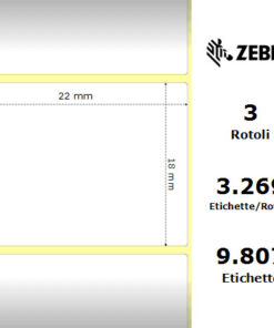 Zebra etichette 8000T lab resist 22×18 f25