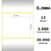 Zebra rotolo etichette adesive Z-Select 2000D 32×25 f25