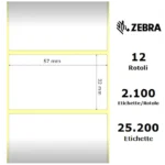 Zebra rotolo etichette adesive removibili Z-Select 2000D 38x25 f25