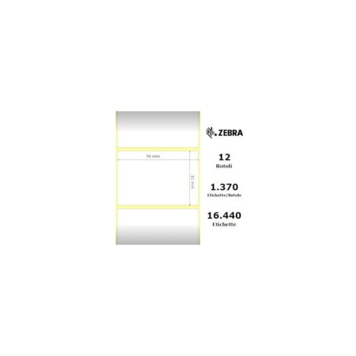 Zebra rotolo etichette adesive Z-Select 2000D 76×51 f25