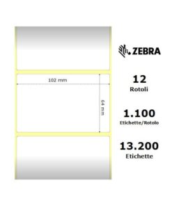 Zebra rotolo etichette adesive Z-Select 2000D 102×64 f25