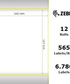 Zebra rotolo etichette adesive Z-Select 2000D 102×127 f25