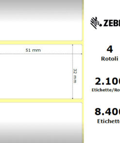 Zebra Z-Ultimate 3000T materiale sintetico 51×32 f25