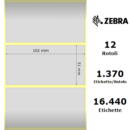 Zebra Z-Ultimate 3000T argento 102×51 f25