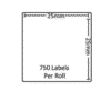 Rotolo etichette 25×25 per Dymo Labelwriter