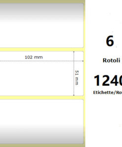 Rotolo etichette 102×51 termiche f25