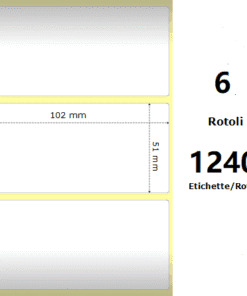 Rotolo etichette 102×51 termiche f25
