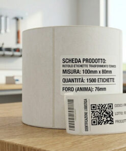 Rotolo etichette 100x80x1500 TT f76
