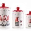 set 3 barattoli alimentari in ceramica con elfi