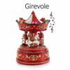 carillon giostra di cavalli girevole in resina con musica
