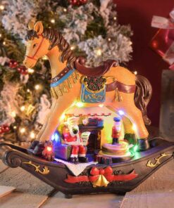 cavallo a dondolo con musiche, movimento e luci