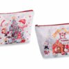 pochette natalizia in morbida stoffa con chiusura a zip