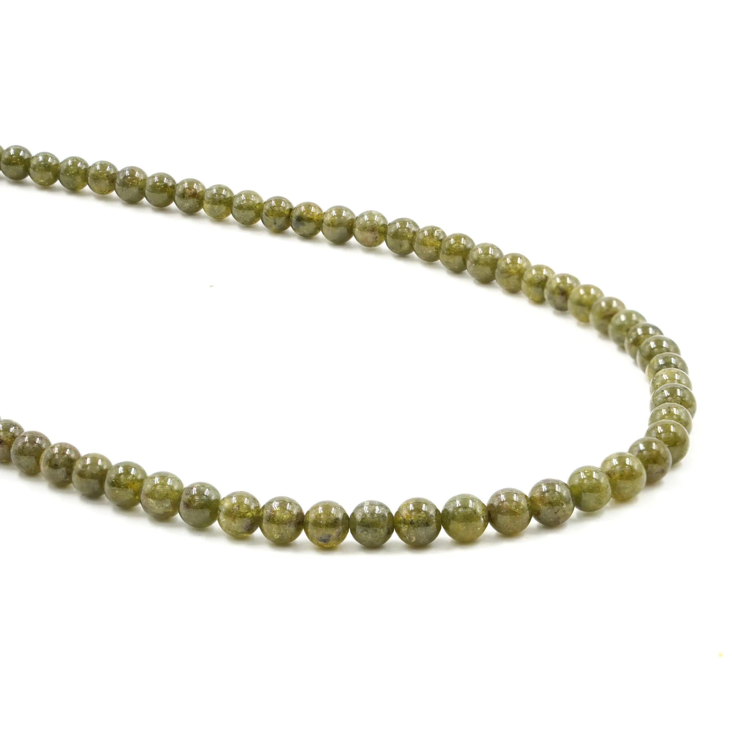 Collana elastica in Granato verde naturale - immagine 2