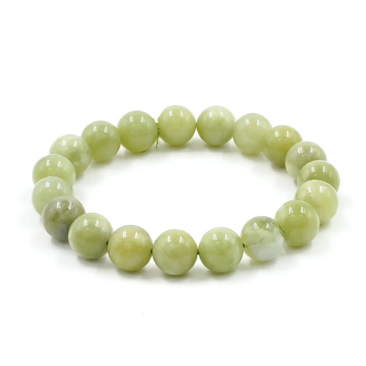 bracciale elastico in giada naturale