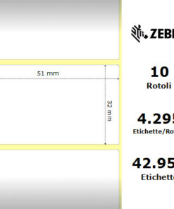 Zebra Z-Ultimate 3000T materiale sintetico 51×32 f76