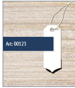 Etichette con filo corto 55mm