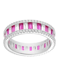 anello eternity rosso