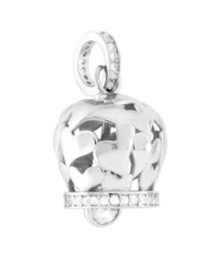 Collana con ciondolo chiama angeli in argento e zirconi