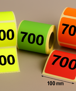 Rotolo etichette 100x100 fluo per stampanti desktop